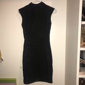 tight black lace dress
